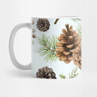 Botanical Earthy Pinecone Pattern Mug